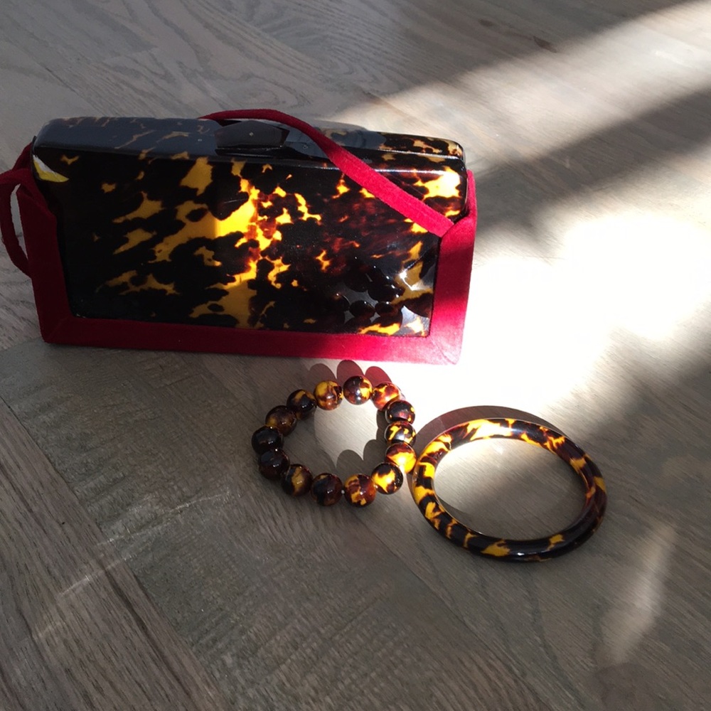 Clutch Bag and bracelets to match - Picture 4 of 12